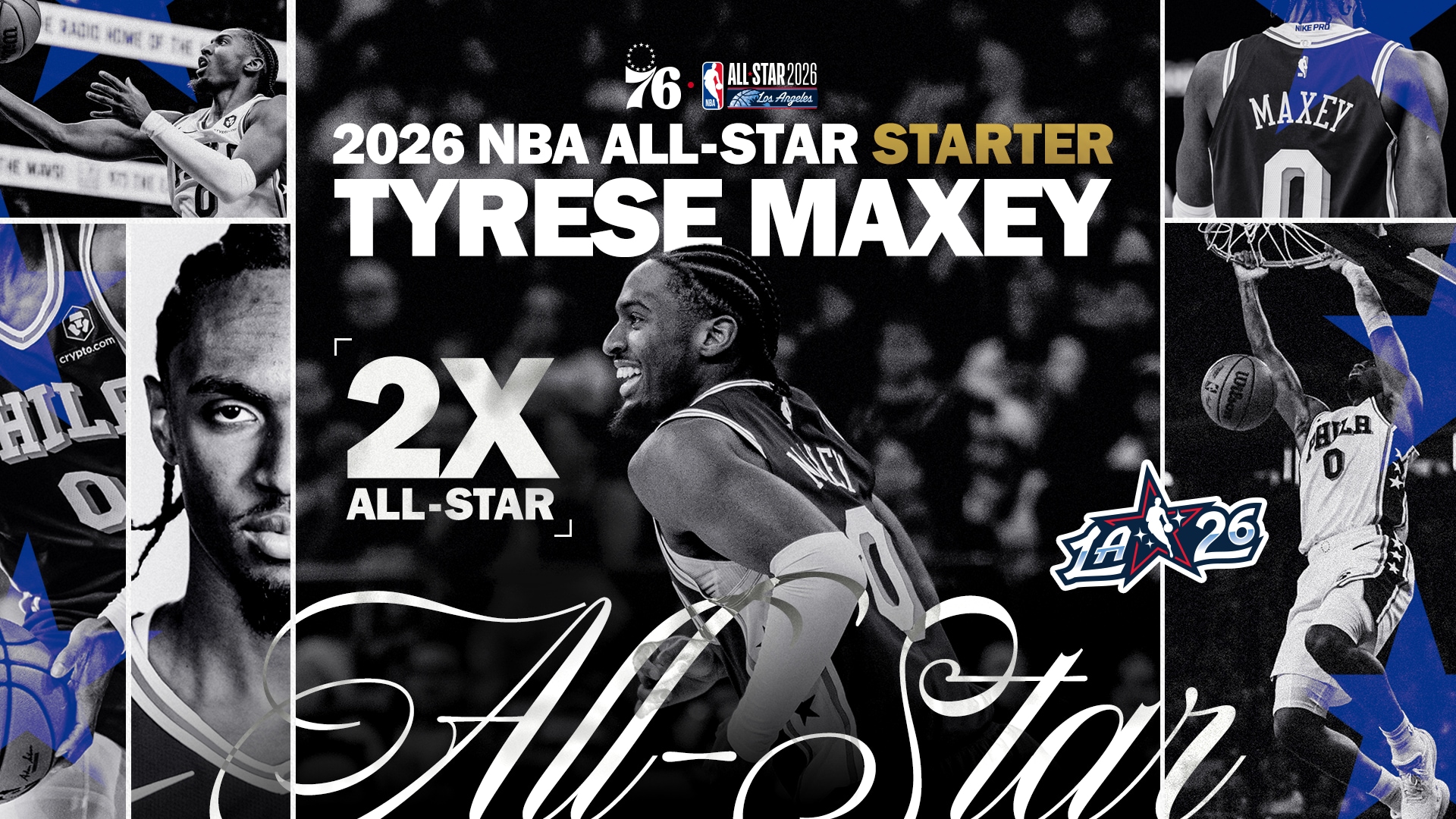 Tyrese Maxey Named 2025-26 NBA All-Star Starter