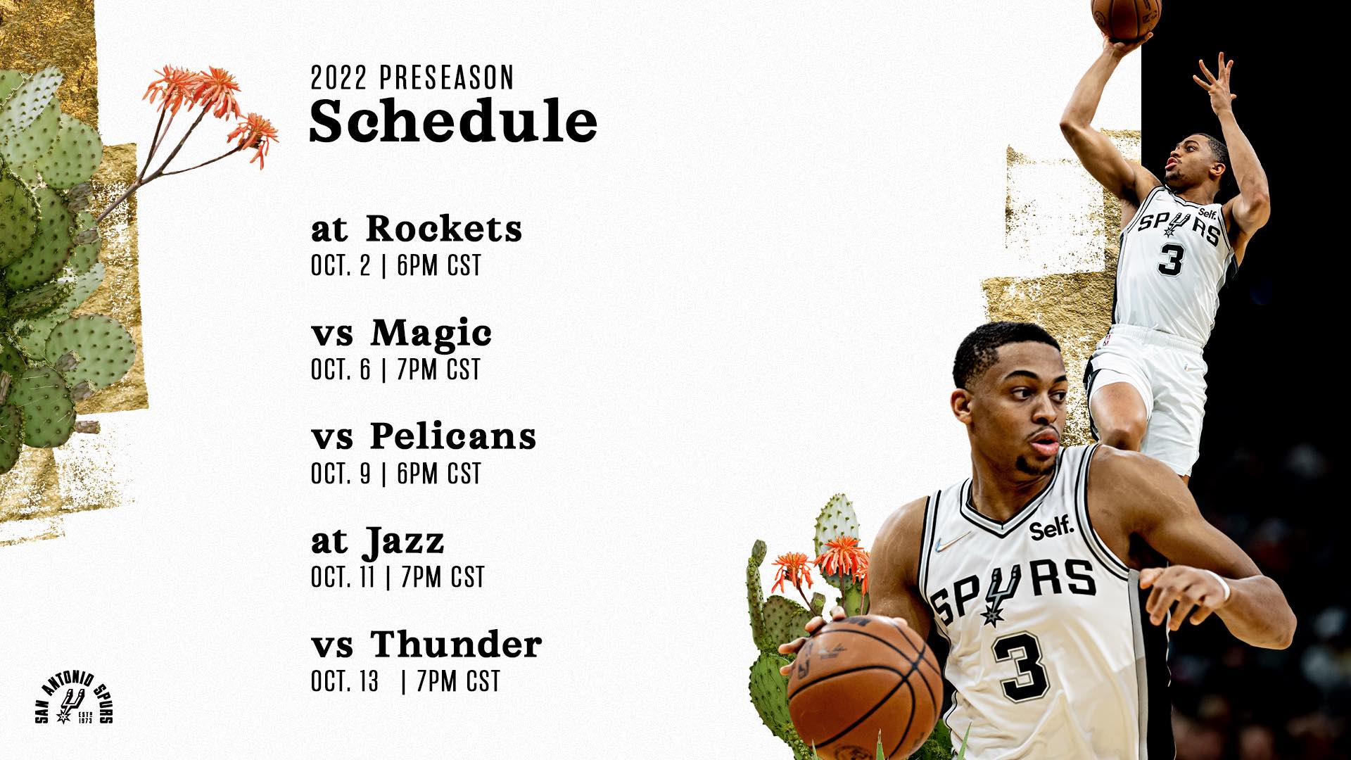 SPURS ANNOUNCE 2022 PRESEASON SCHEDULE | NBA.com spurs-announce-2022-preseason-schedule-nba-com