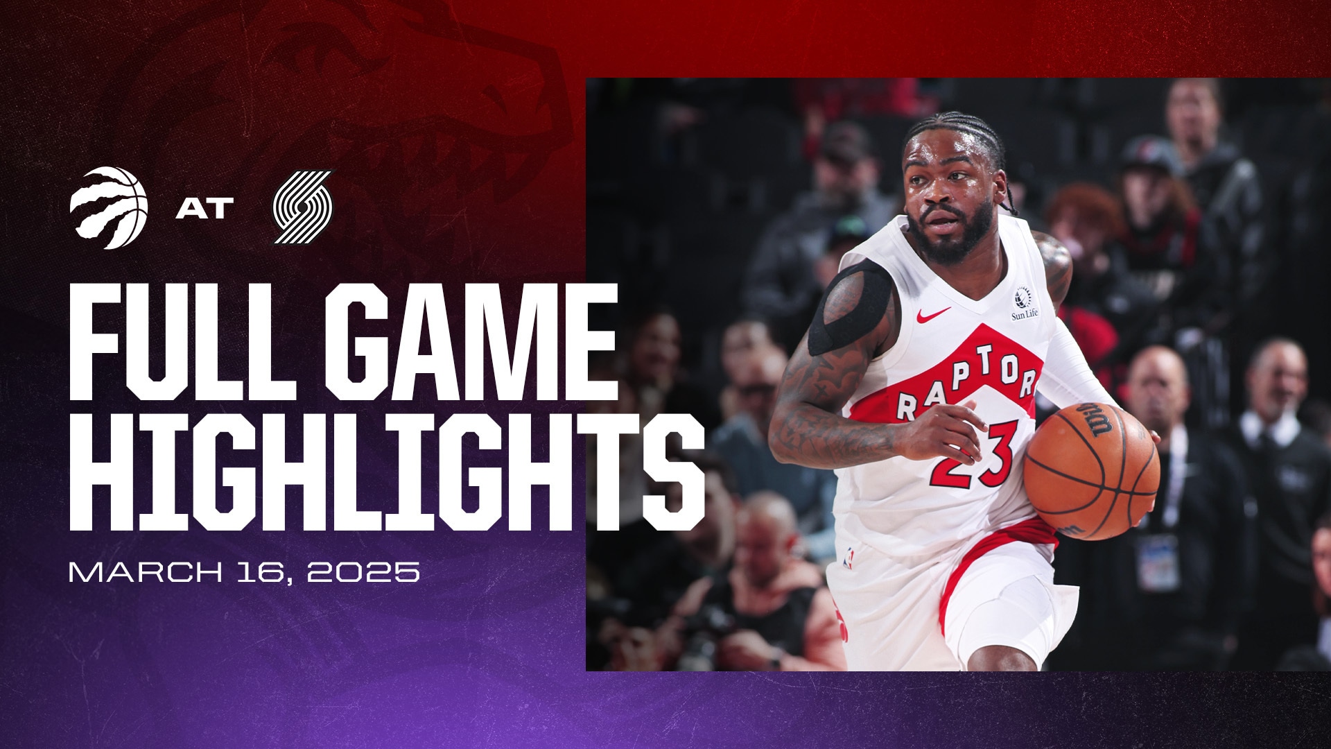 Game Highlights: Raptors at Trail Blazers | March 16, 2025 | Toronto ...