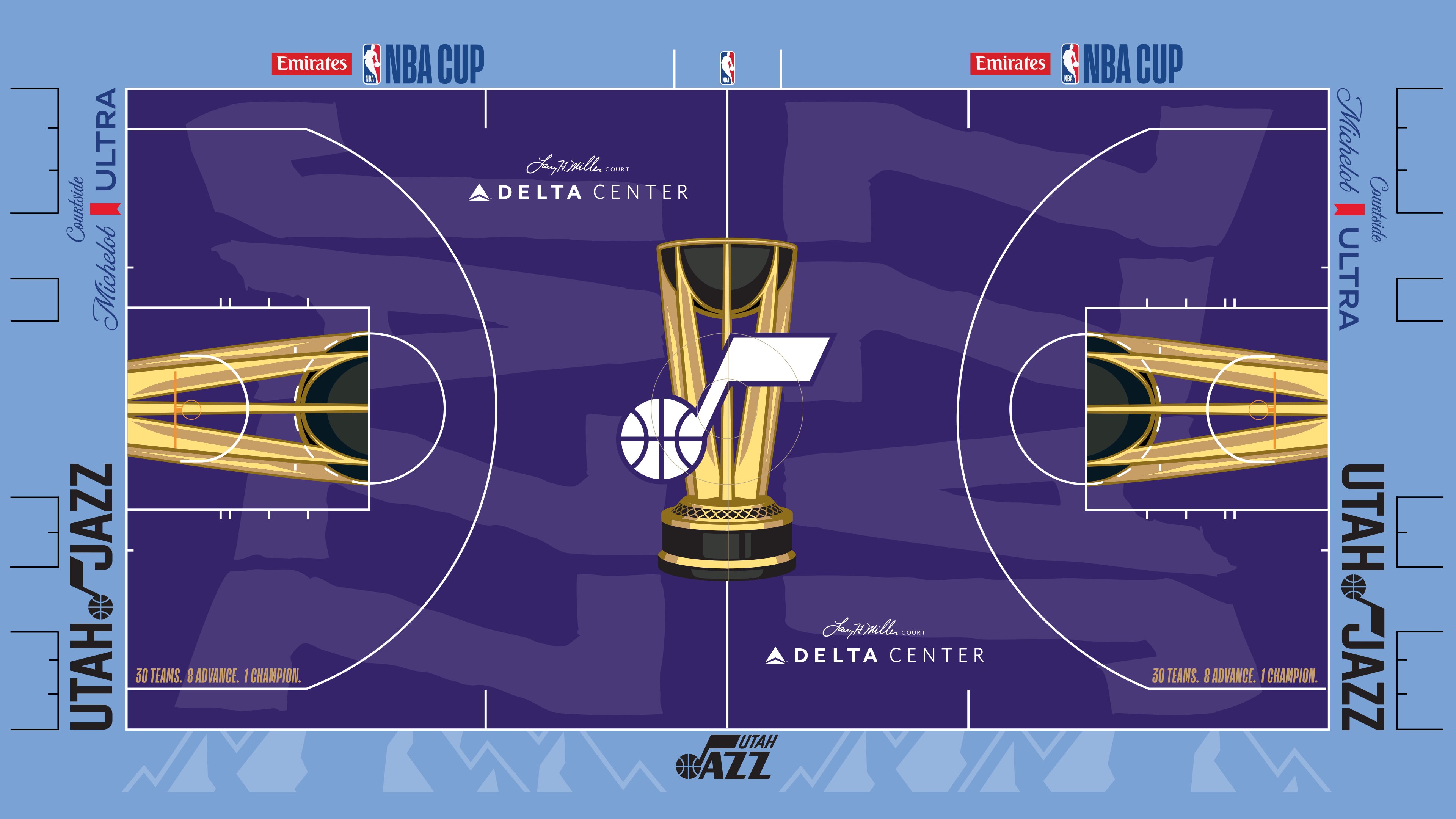 Utah Jazz Unveil 2026 NBA Cup Court Design