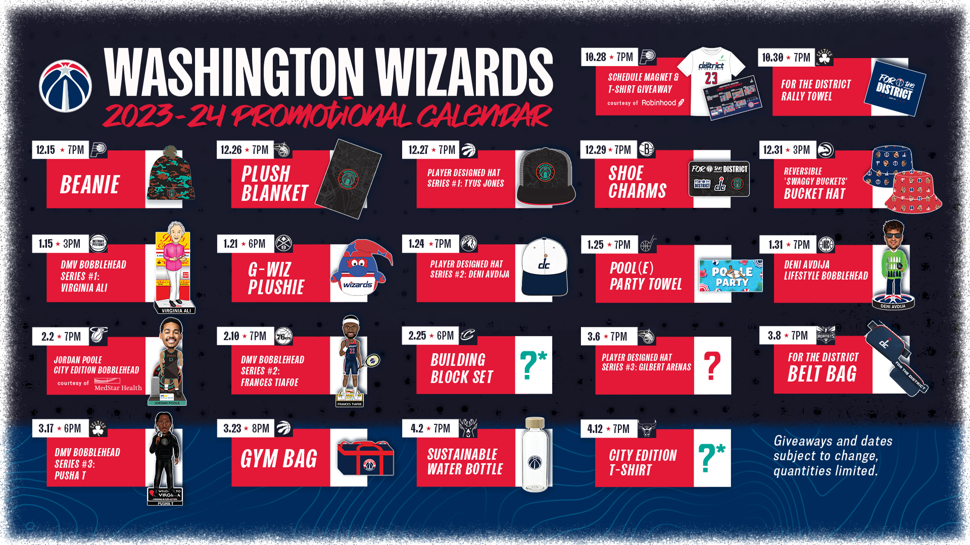 Wizards Unveil Promotional and Theme Night Schedule for 2023-24 Season | NBA .com wizards-unveil-promotional-and-theme-night-schedule-for-2023-24-season-nba-com