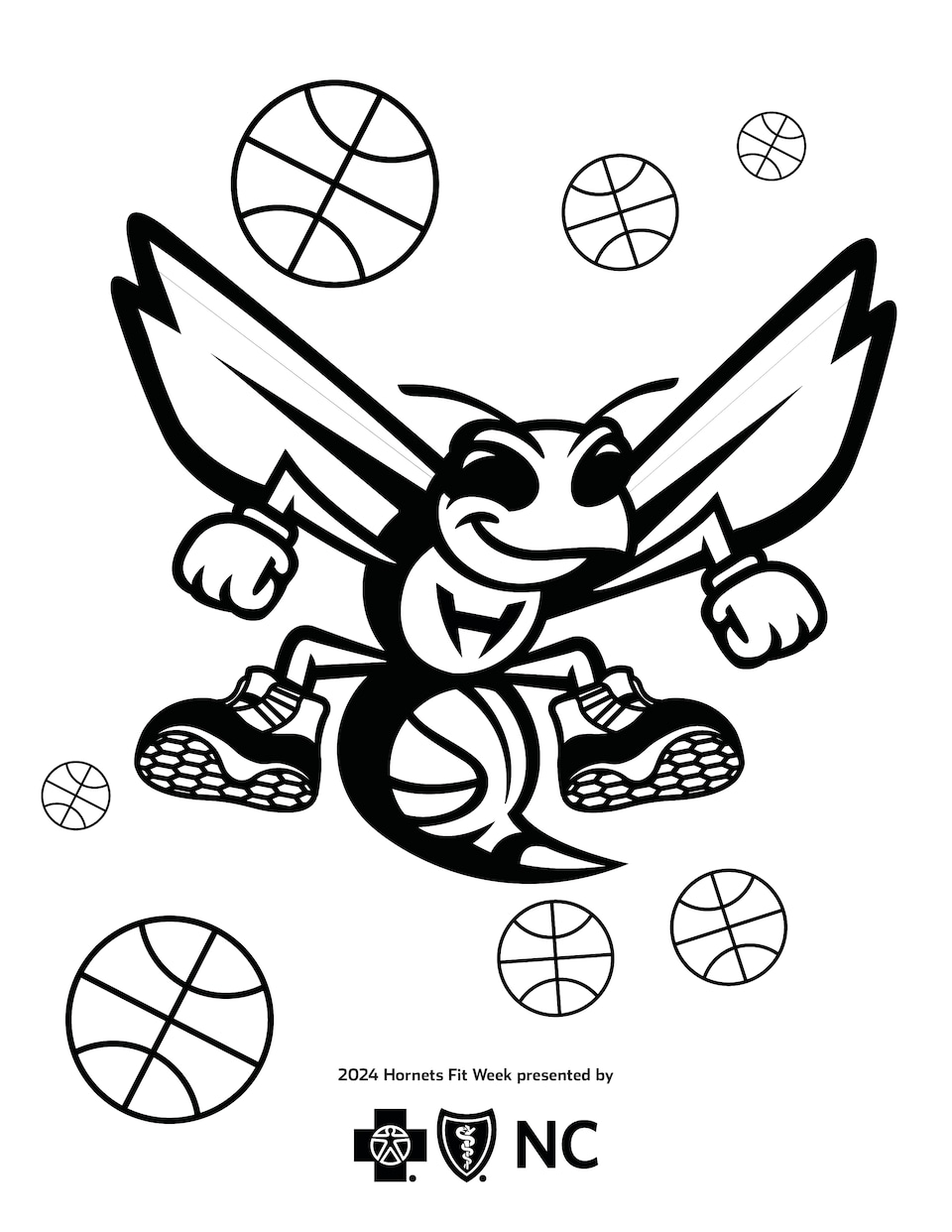 Coloring Pages | Charlotte Hornets