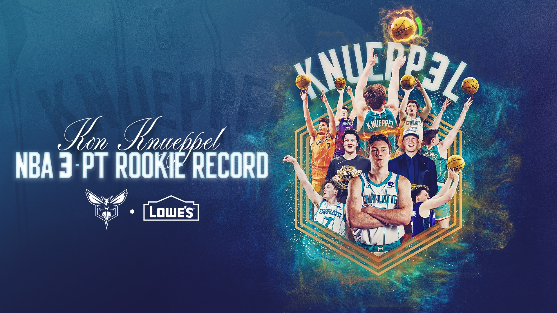 Kon Knueppel Sets NBA Rookie Record For 3-Pointers Made | Charlotte Hornets