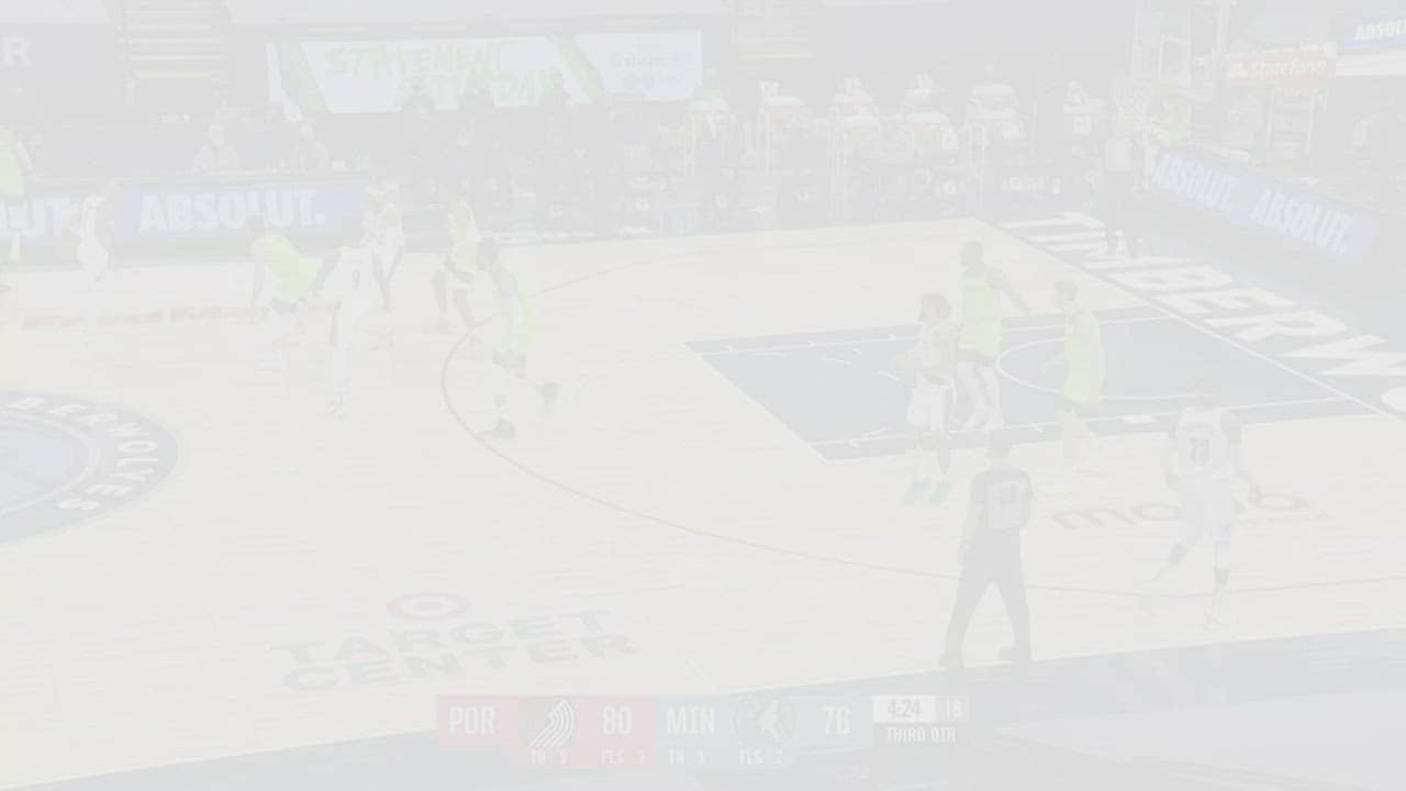 Trent Jr. hits the three off a fantastic pass from Lillard | Portland