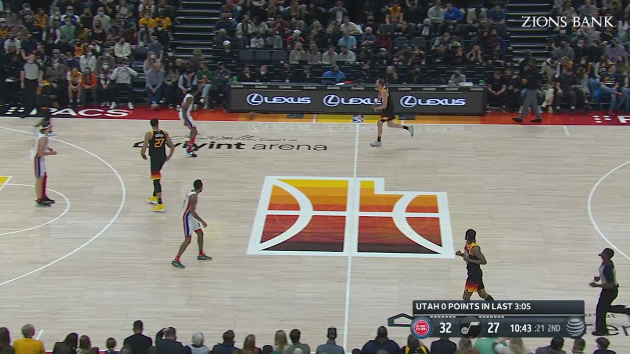 Detroit Pistons vs Utah Jazz Jan 21, 2022 Game Summary