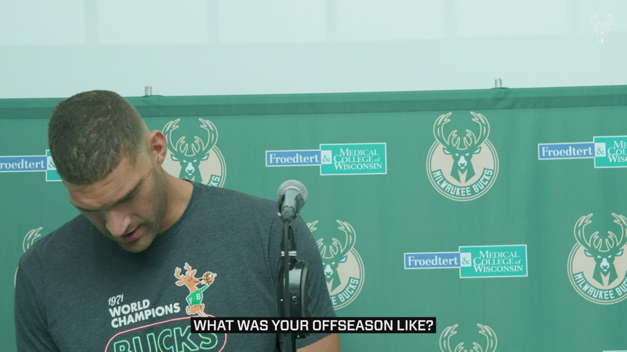 Bucks Media Day | Brook Lopez Engagement Story | Milwaukee Bucks