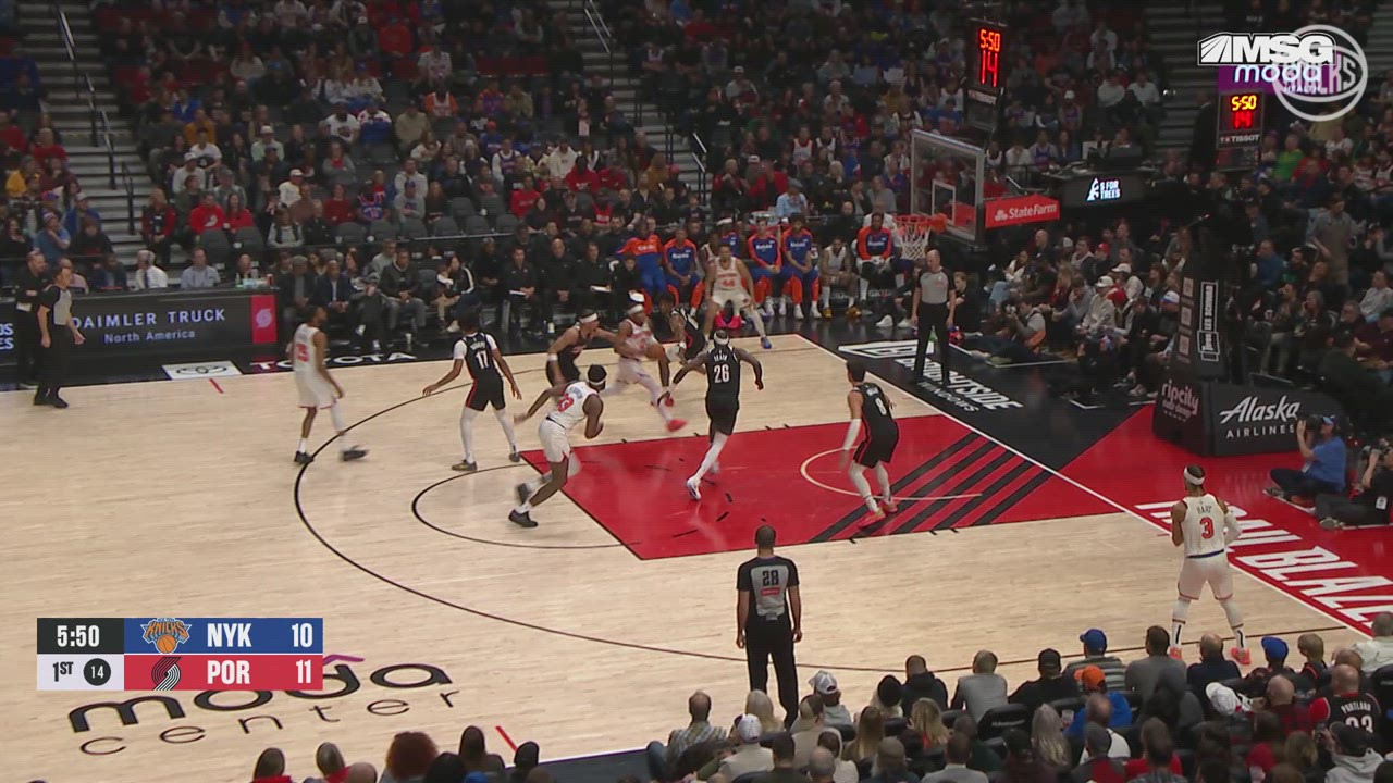Highlights: Bridges (33 PTS) Knicks vs. Trailblazers | New York Knicks